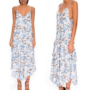 Revolve Keepsake the Label Blue White Floral Print Midi Maxi Tank Dress S